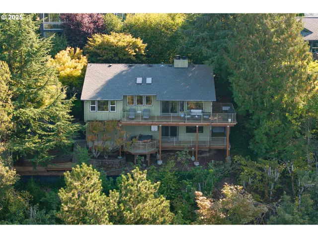 a view of city and mountain