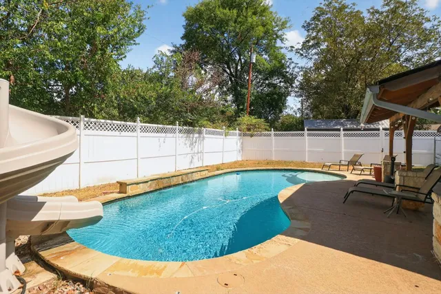 a outdoor space with furniture