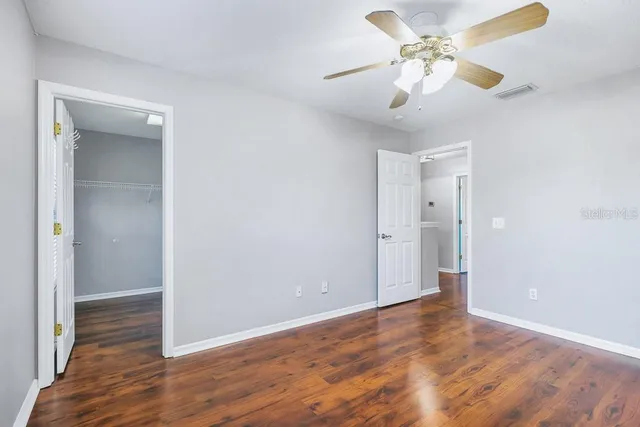 a view of small space with racks on the wall