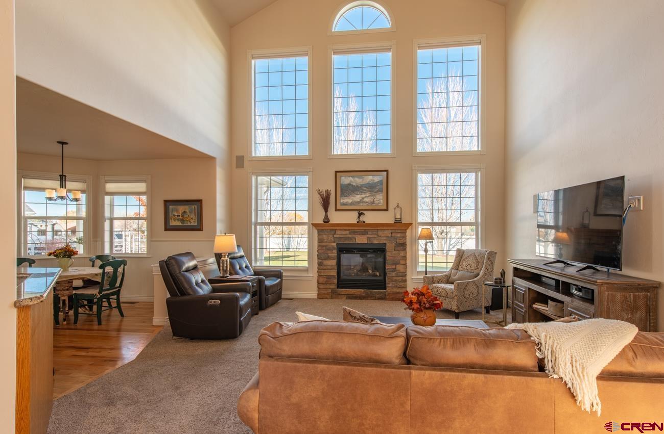 68020 Tumbleweed Road Montrose, CO 81403 - Photo 8 of 45 a living room with furniture a fireplace and a flat screen tv