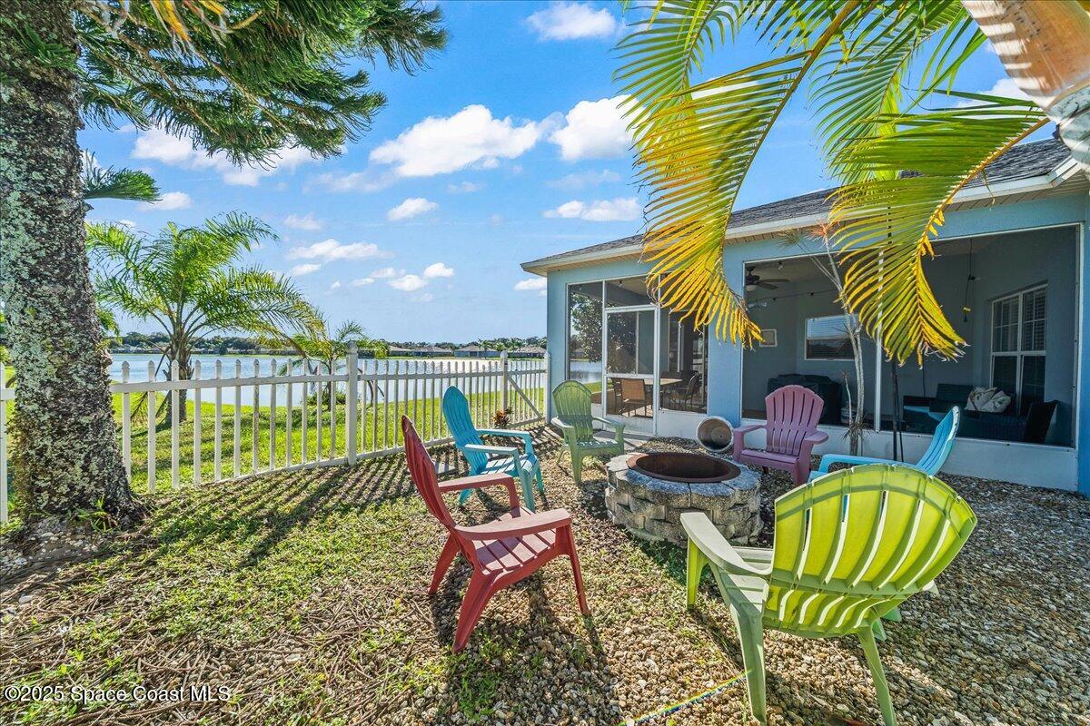 7469 Hackberry Road Cocoa, FL 32927 - Photo 25 of 27 a garden view with a seating space