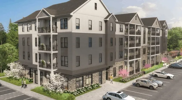 a view of a building with street view