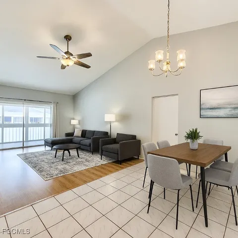 a view of a livingroom and dining room