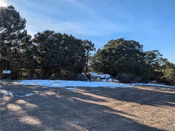 a view of a parking area with a trees