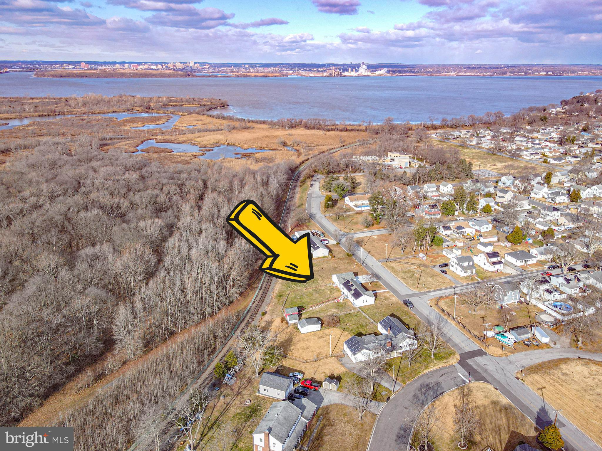 249 Cleveland Avenue Carneys Point, NJ 08069 - Photo 33 of 52 an aerial view of a house with a ocean view