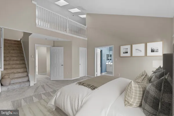 a view of an entryway with staircase