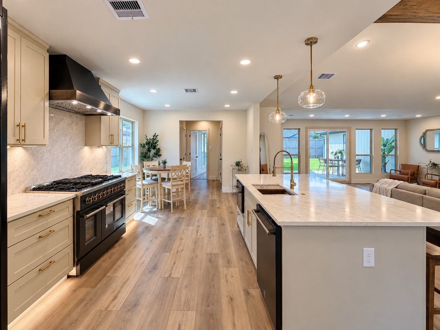 1031 Richelieu Lane Houston, TX 77018 - Photo 11 of 29 View from dining into kitchen