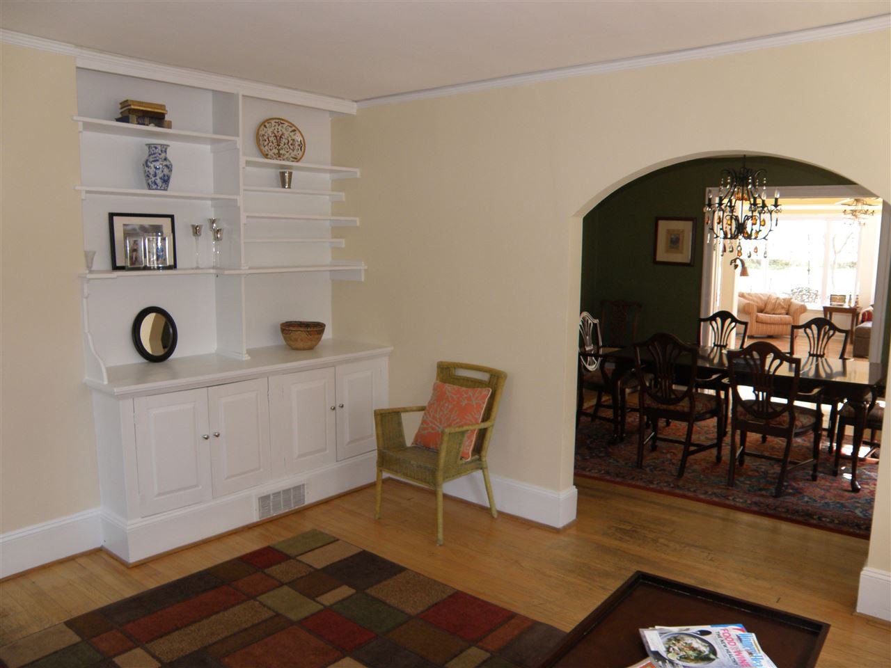 14 Furches Street Raleigh, NC 27607 - Photo 5 of 25 built-in book shelves in living room.