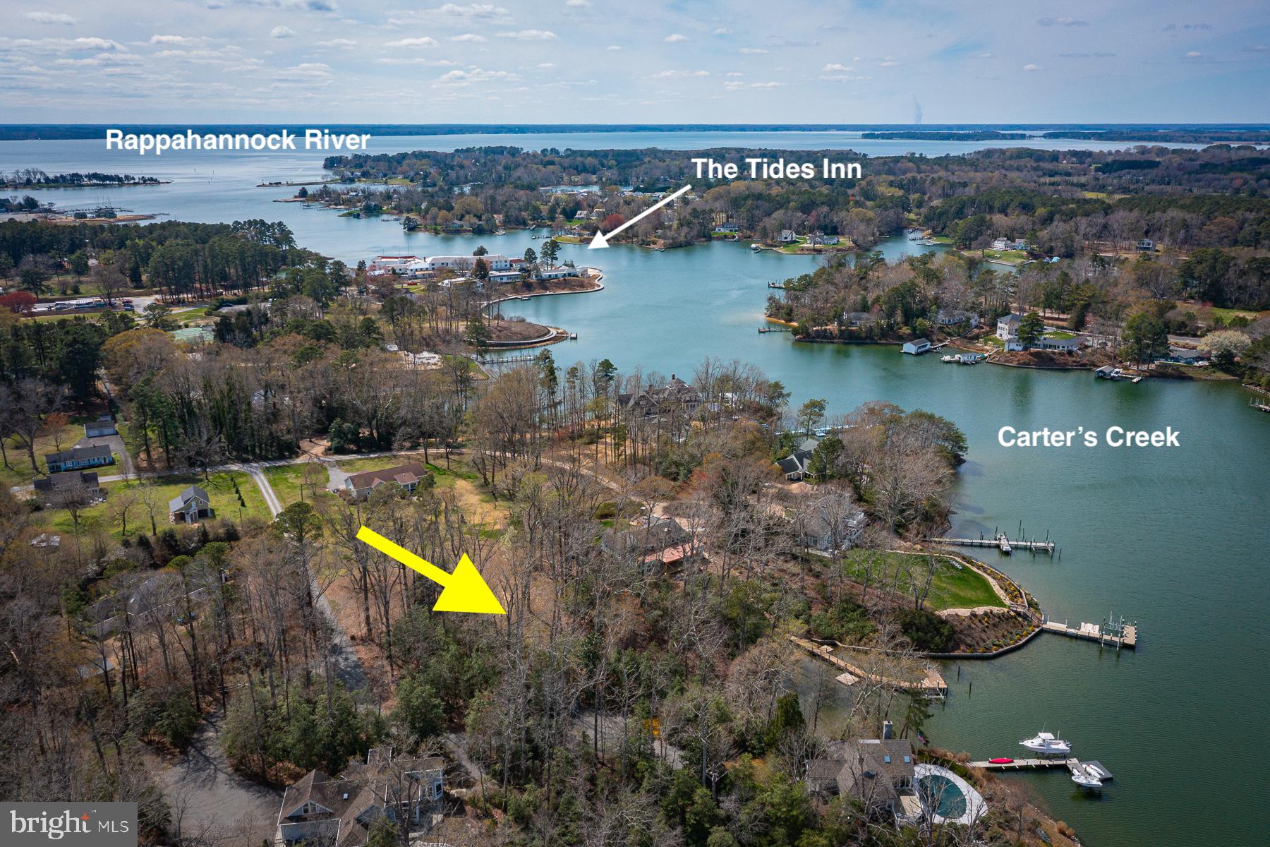 Tm27223 C York Road Irvington, VA 22480 - Photo 3 of 7 an aerial view of lake residential house with outdoor space