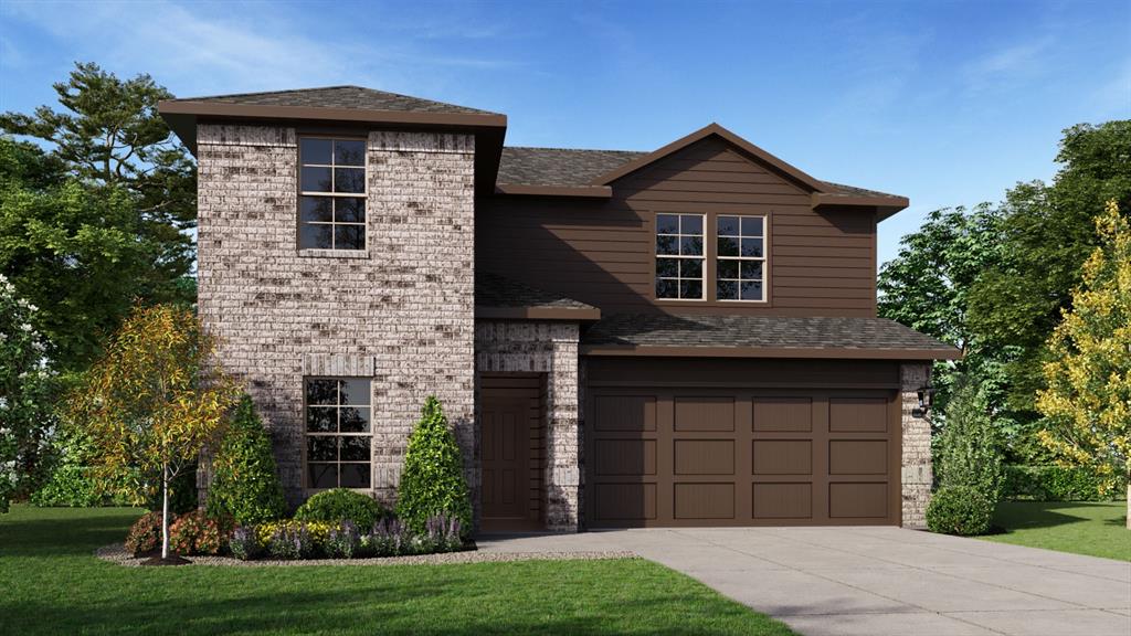 1928 Cherokee Lane Cleburne, TX 76033 - Photo 6 of 7 Front Elevation - D.R. Horton's MitchellFloorplan Elevation A - All Home and community information, including pricing, included features, terms, availability and amenities, are subject to change at any time without notice or obligation. All Drawings, pictures, photographs, video, square footages, floor plans, elevations, features, colors and sizes are approximate for illustration purposes only and will vary from the homes as built.