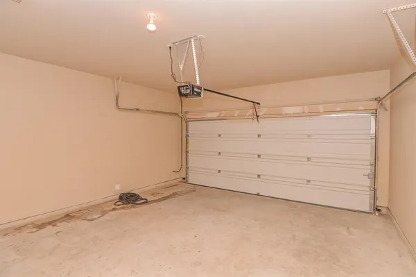 a view of a garage