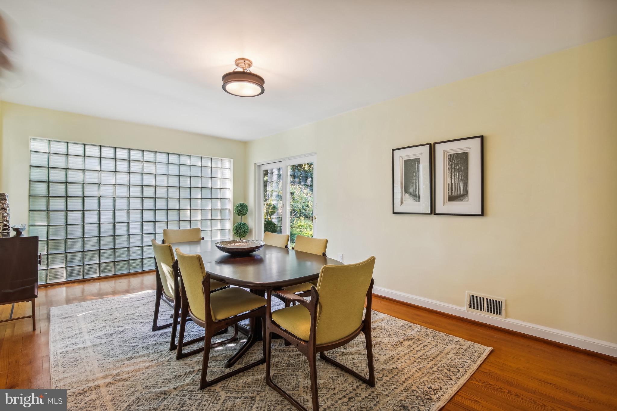 4531 Q Place Northwest Washington, DC 20007 - Photo 7 of 58 Glass block wall enhances DR w/ natural light