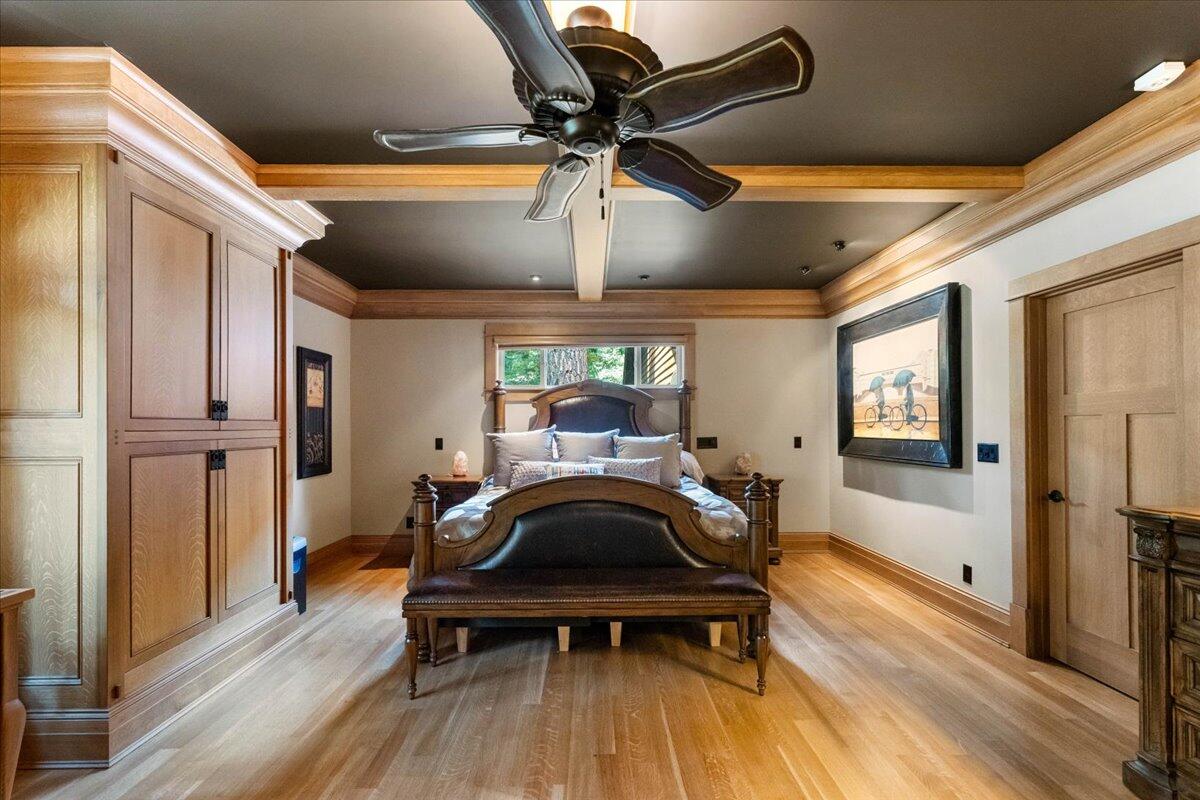 1601 Timber Hills Road Mount Shasta, CA 96067 - Photo 44 of 74 a bedroom with furniture and wooden floor