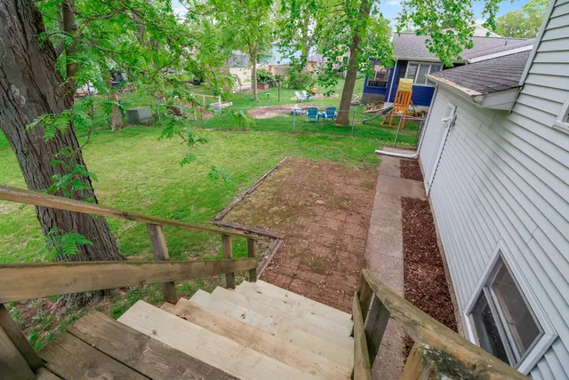 a house view with a garden space