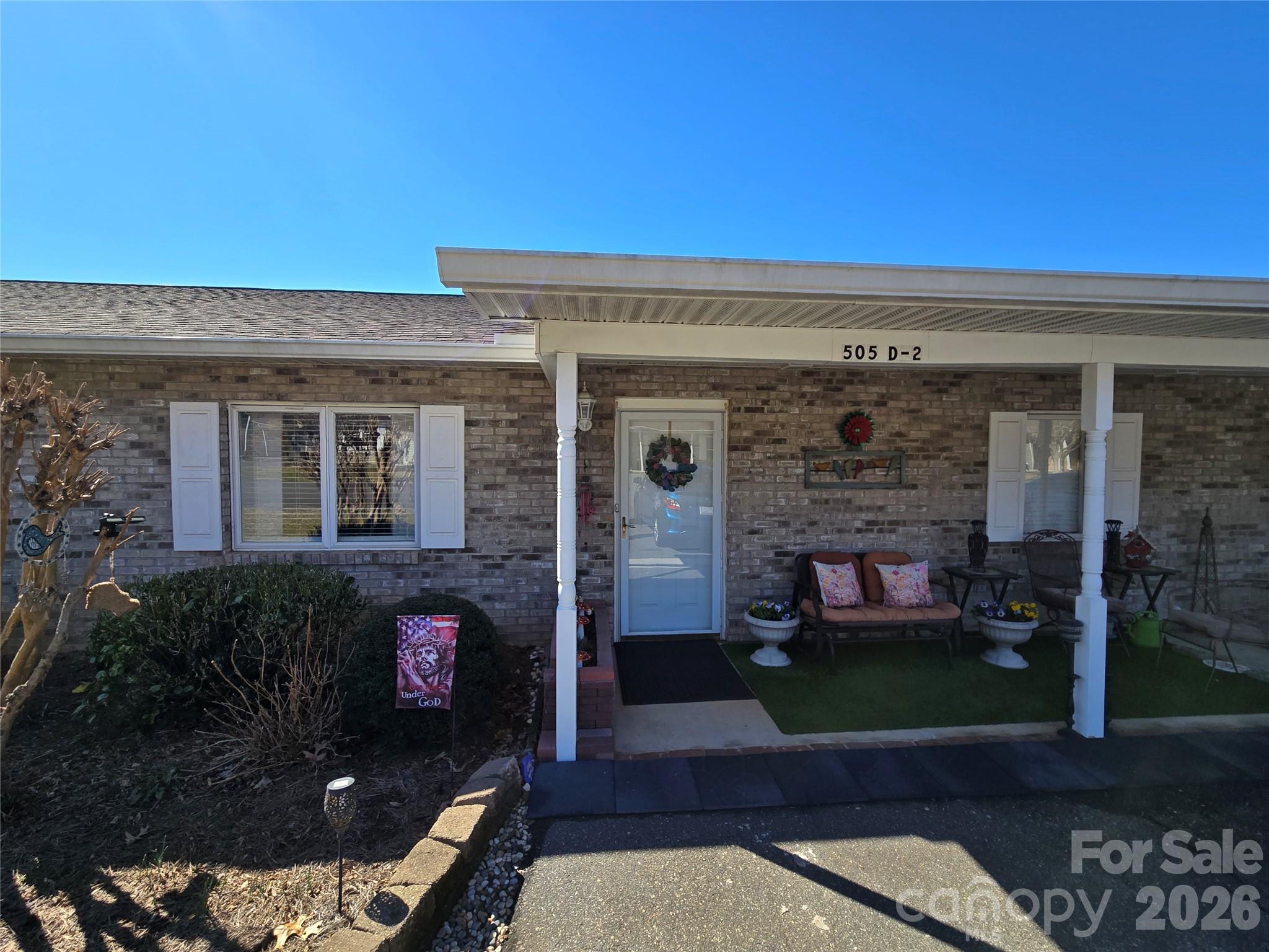 front view of a house with a balcony