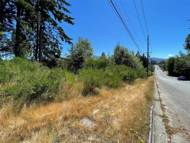 a view of a swimming pool with a house in the background