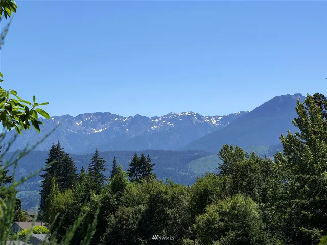 an aerial view of residential house and mountain