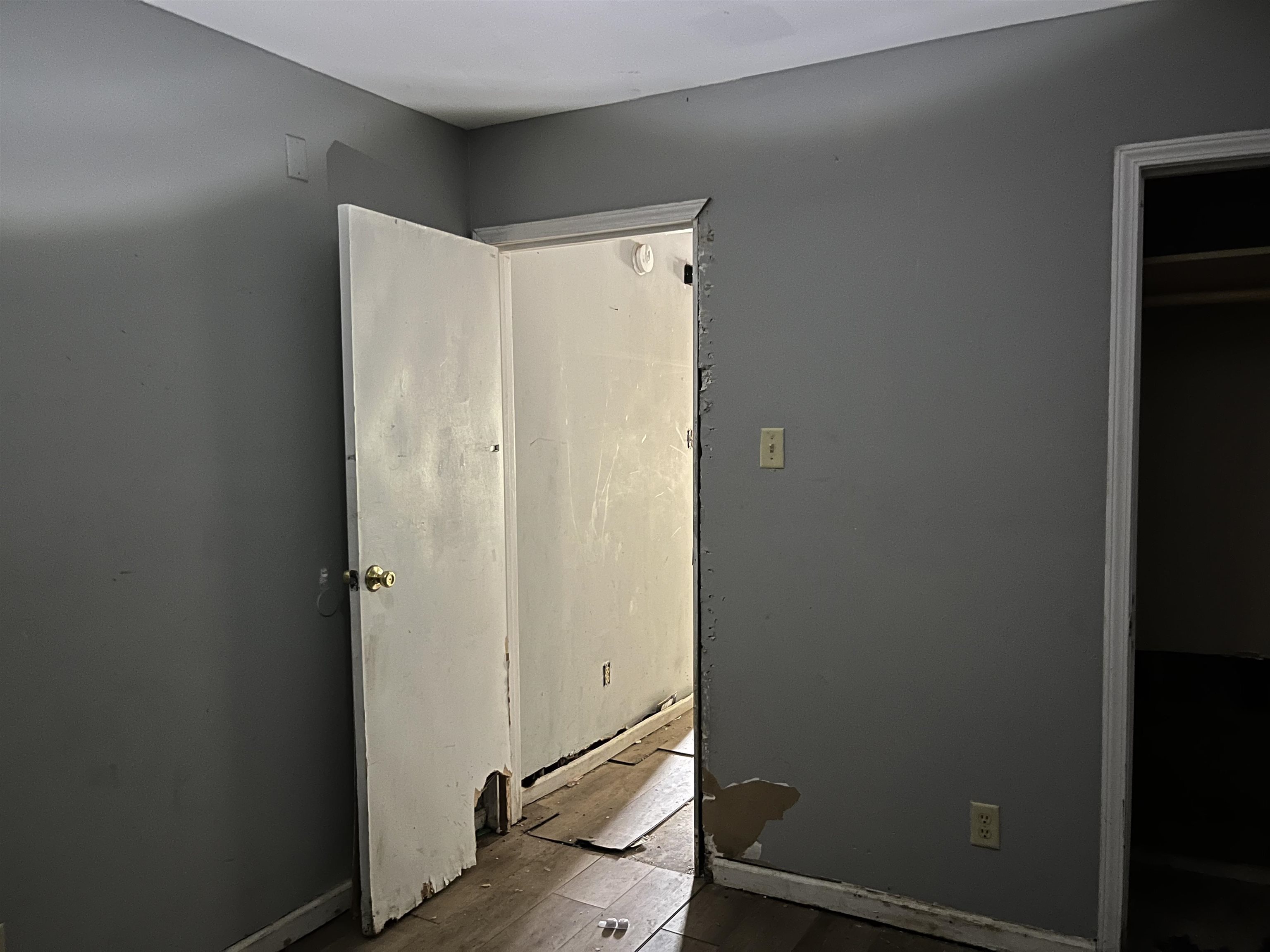 100 Silverage Avenue Memphis, TN 38109 - Photo 20 of 30 Gray painted walls with wood-finish flooring