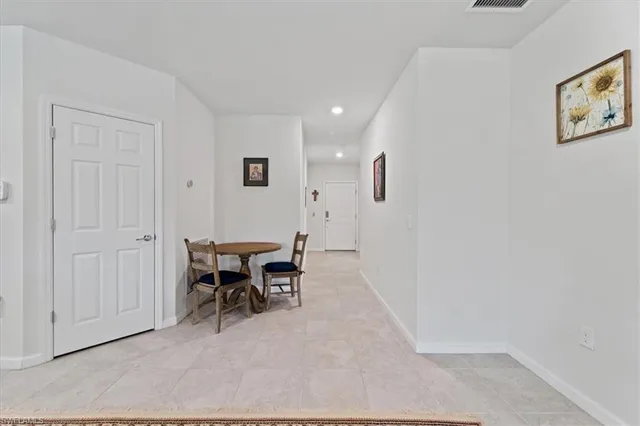 a view of a room with table and chair