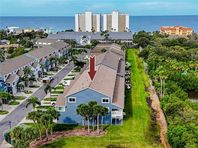 a view of a chairs in front of building