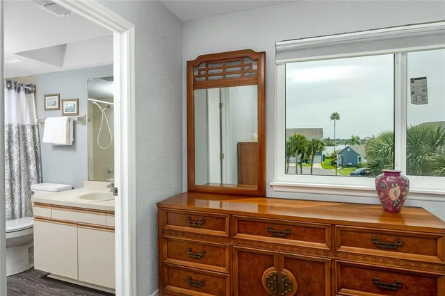 a view of a livingroom with wooden floor