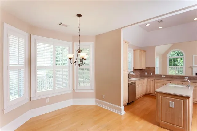 a view of a kitchen with a stove