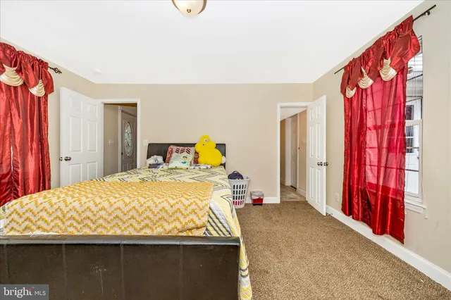 a view of a hallway with staircase