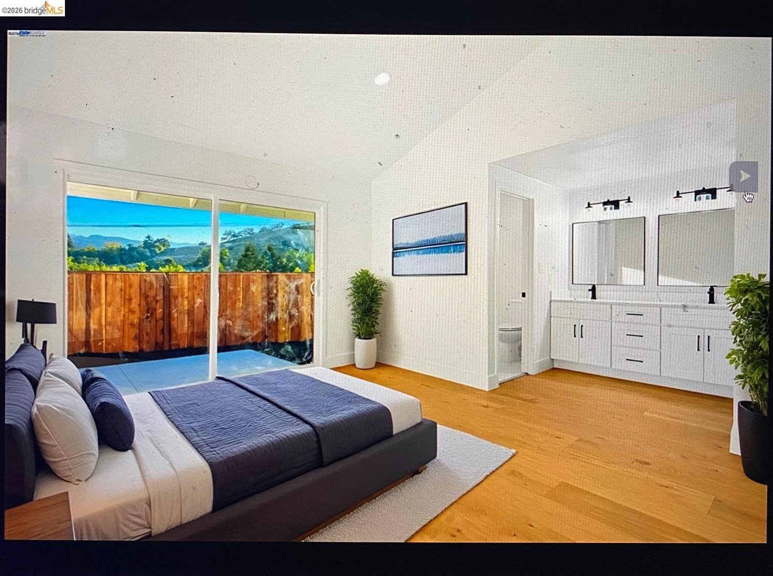 11 Paddock Court Pleasant Hill, CA 94523 - Photo 23 of 34 Bedroom with access to exterior, lofted ceiling, and light wood-style floors