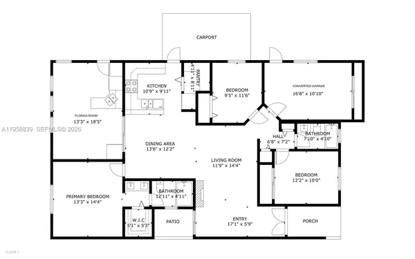 a picture of a floor plan