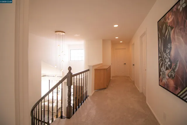 a view of a hallway with entryway