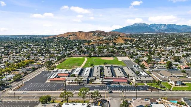 an aerial view of a city