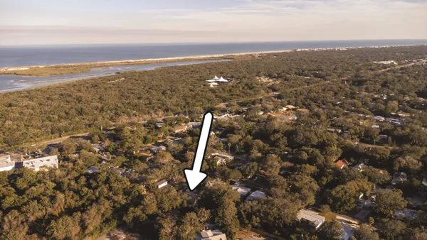 an aerial view of multiple house