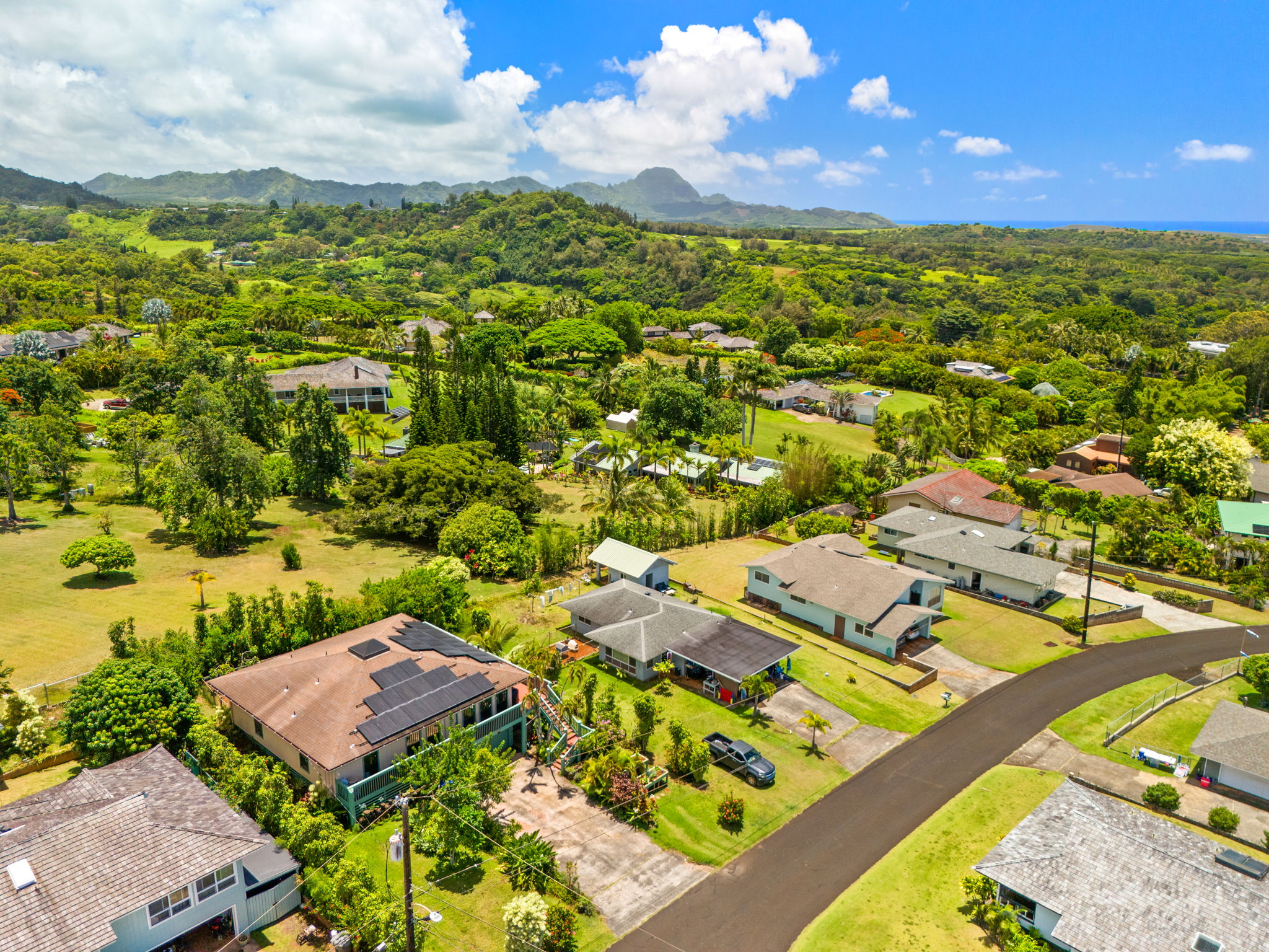 3748 Kikee Road Kalaheo, HI 96741 - Photo 25 of 27 an aerial view of residential houses with outdoor space