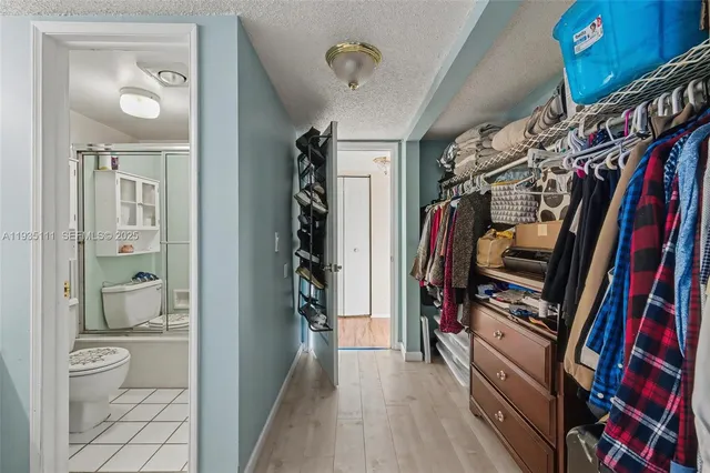 a view of a walk in closet