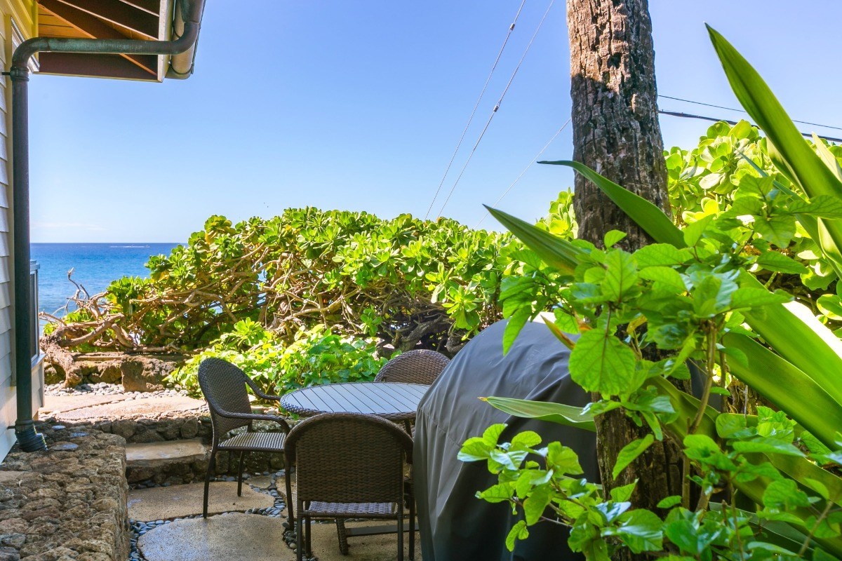 1871 Pe'e Road, Unit 1 Koloa, HI 96756 - Photo 18 of 24 a backyard of a house with table and chairs