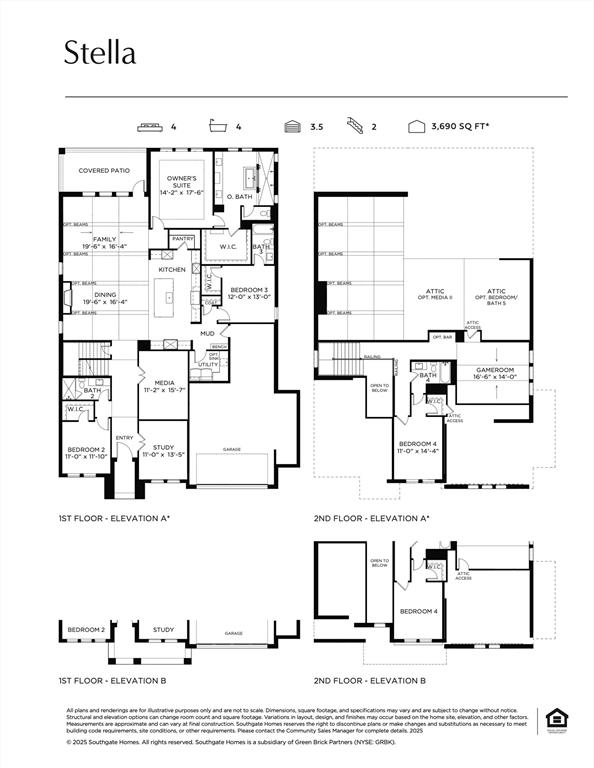 4050 Gambel Road Prosper, TX 75078 - Photo 2 of 23 Featuring an elegant, sophisticated open and flowing design, our Stella plan is your dream home come to life!