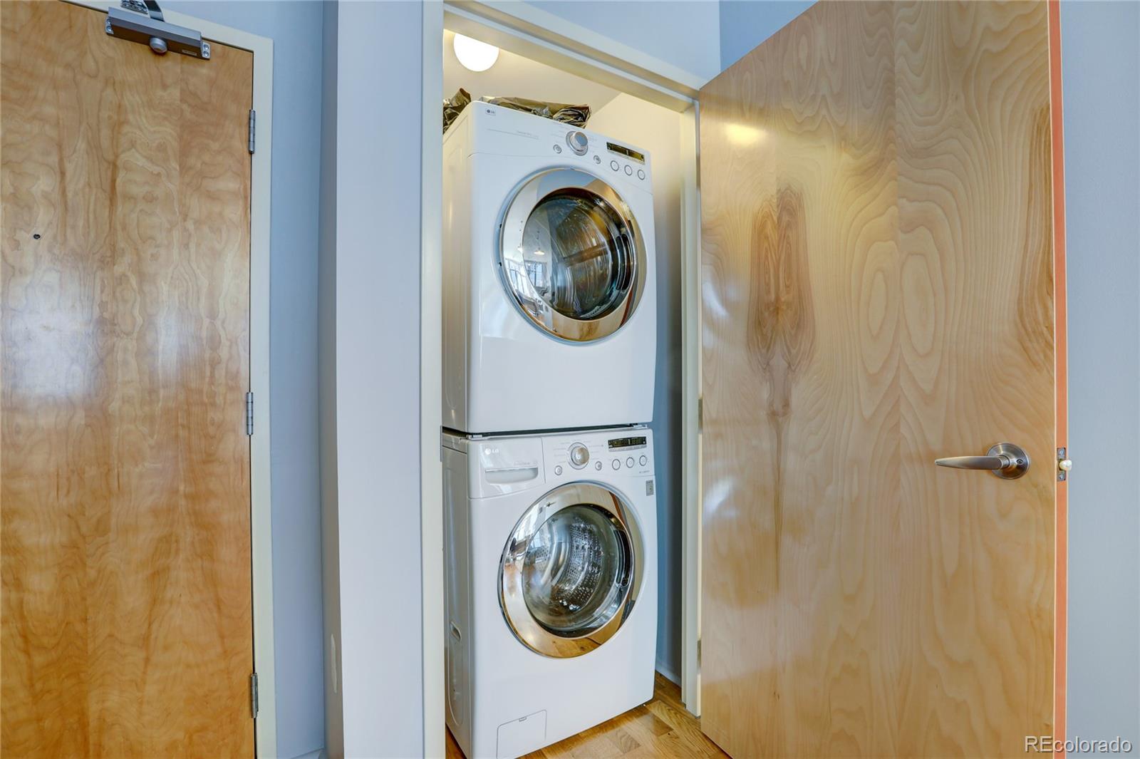 3100 Huron Street, Unit 2R Denver, CO 80202 - Photo 28 of 33 a utility room with dryer and washer