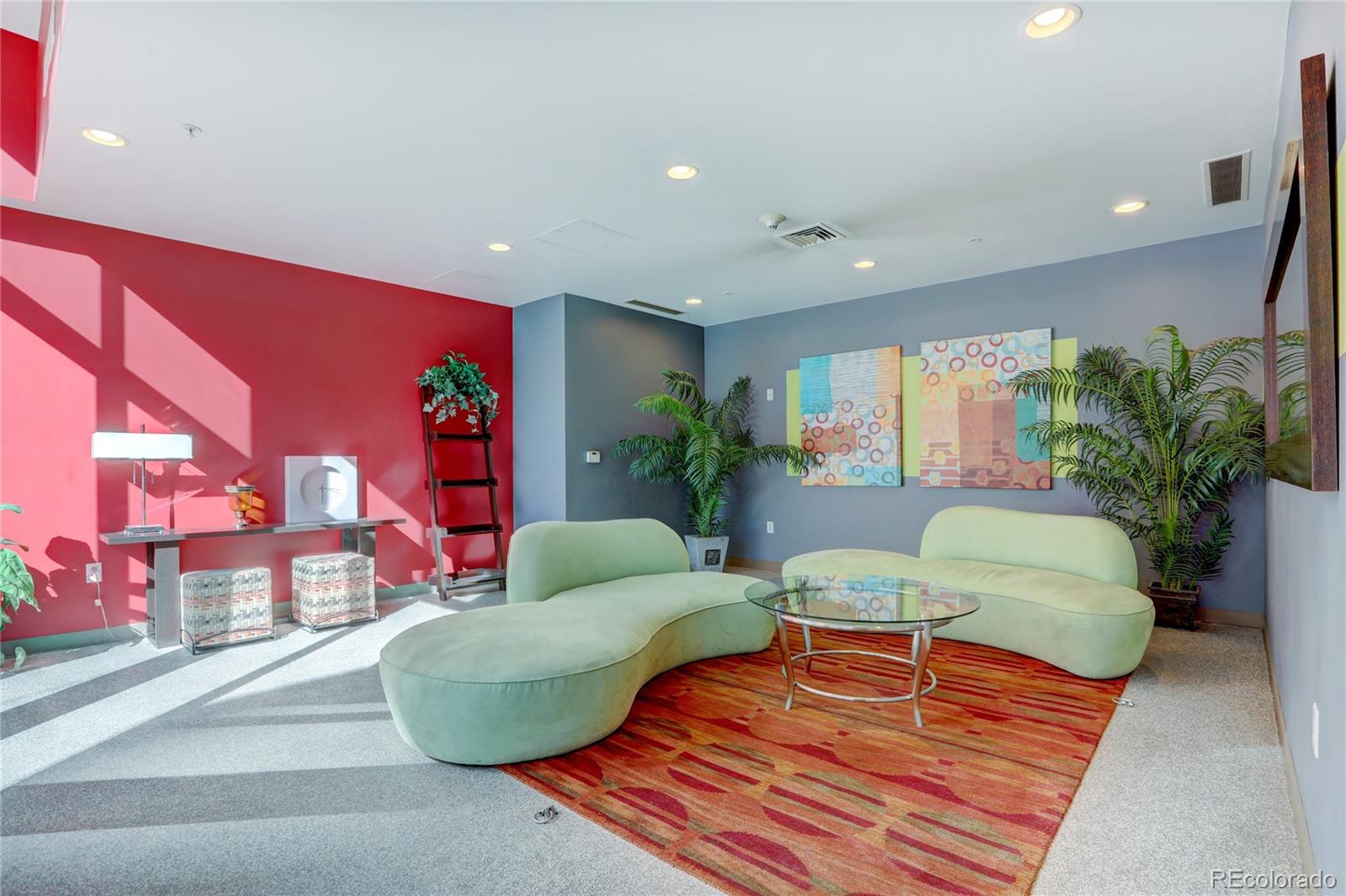 3100 Huron Street, Unit 2R Denver, CO 80202 - Photo 33 of 33 a living room with furniture and a potted plant