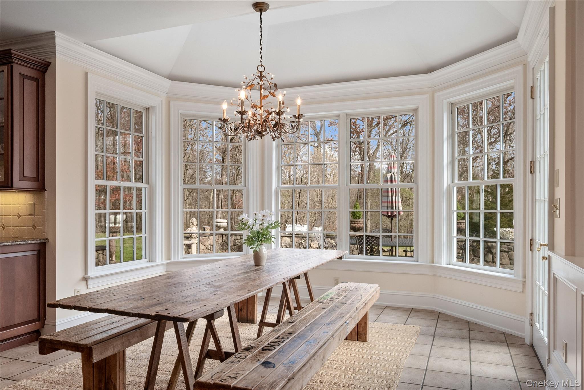 11 Lost Nations Road Pound Ridge, NY 10576 - Photo 11 of 42 a view of a dining room with furniture window and outside view