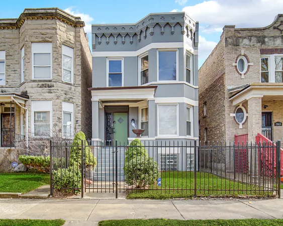 front view of a brick house