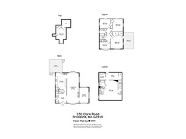 230 Clark Road Brookline, MA 02445 - Photo 23 of 27 a picture of a floor plan
