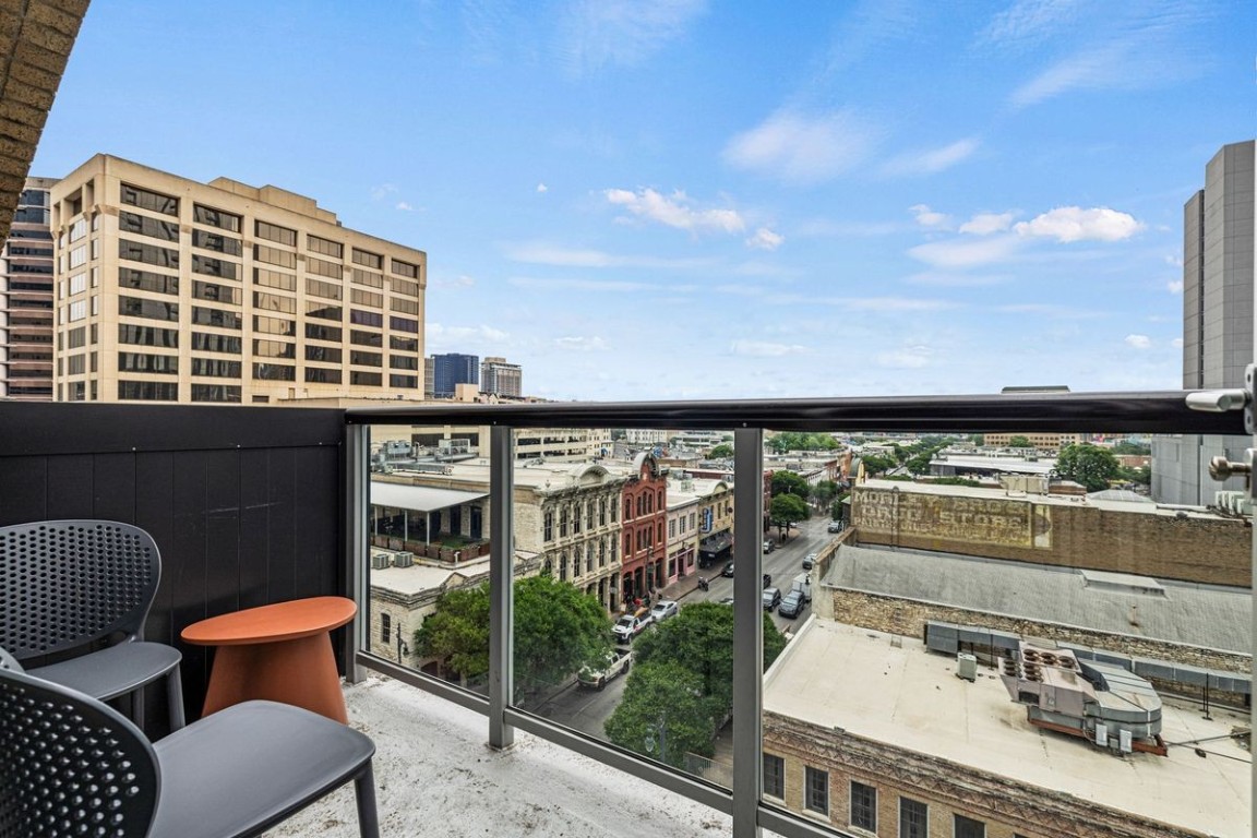 119 East 6th Street, Unit 701 Austin, TX 78701 - Photo 18 of 20 a view of a chairs and table in the balcony