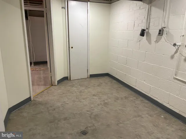 a view of hallway with shower