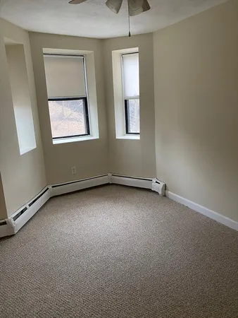an empty room with a window