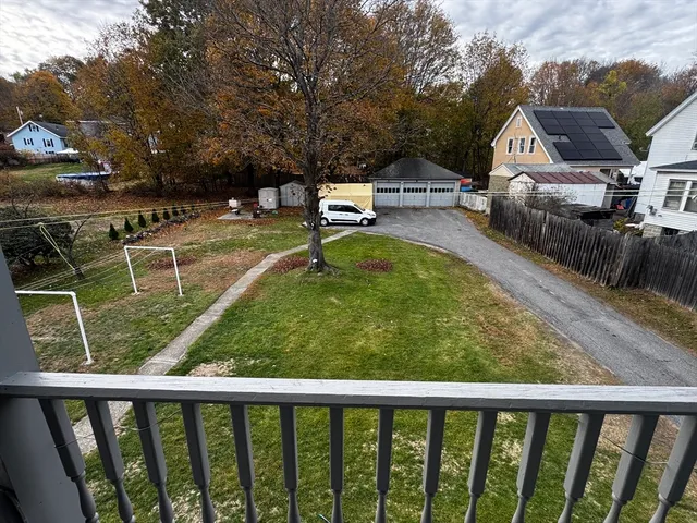 a house view with a garden space