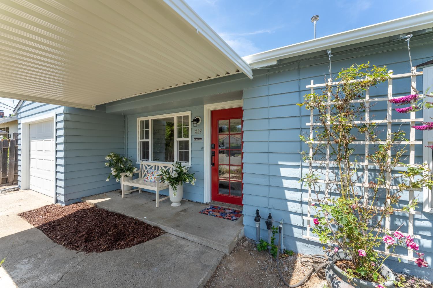 262 Magnolia Street Ukiah, CA 95482 - Photo 2 of 34 a view of a porch with a table and chairs and potted plants