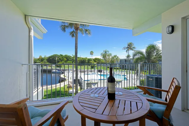 an aerial view of a house with outdoor space