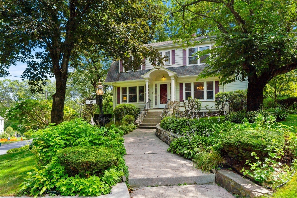 36 Independence Avenue Lexington, MA 02420 - Photo 32 of 33 a front view of a house with garden