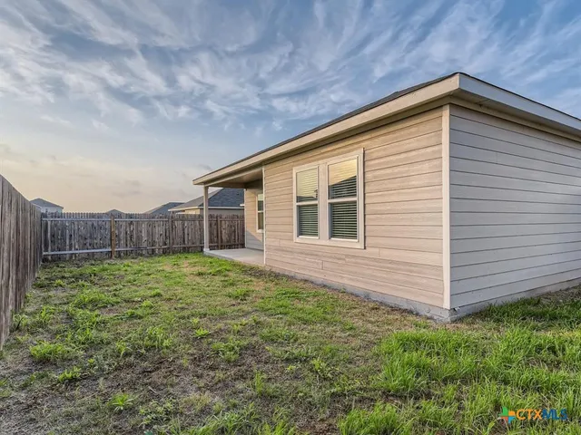 a backyard of a house