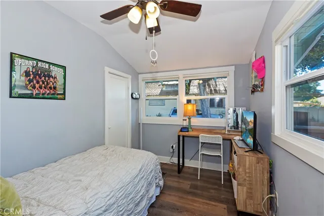 a workspace with furniture and window